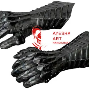 Black-Antique-Nazgul-Gauntlets-Medieval-Steel-armor-Gloves