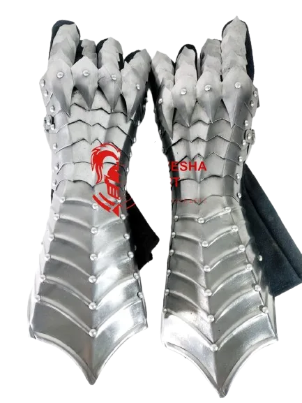 White-Antique-Nazgul-Gauntlets-Medieval-Steel-armor-Gloves